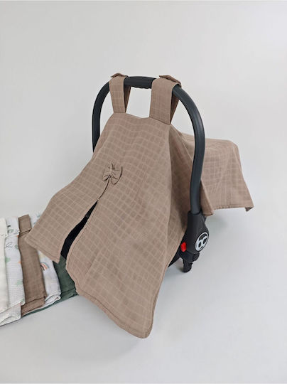 SteweHome Brown Stroller Blanket