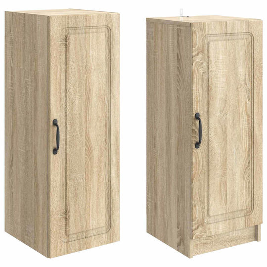 vidaXL Bathroom Column Cabinet Wall Hung M33xD34.5xH87cm Sonoma