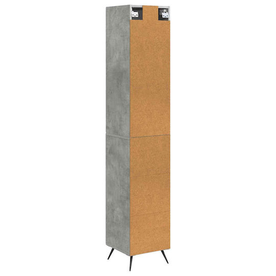 vidaXL Стенна Колона За Баня 33x34.5x90см Сива