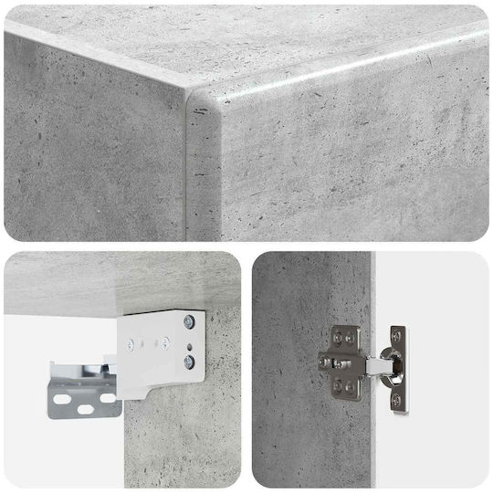 vidaXL Стенна Колона За Баня 33x34.5x90см Сива