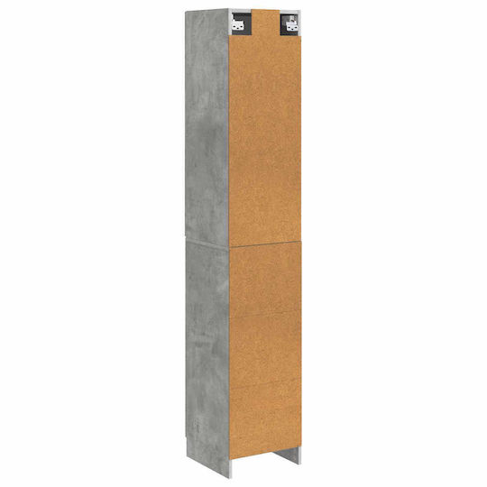 vidaXL Coloană De Baie De Perete M33xA34.5xÎ87cm Gri