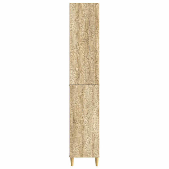 vidaXL Bathroom Column Cabinet Wall Hung M33xD34.5xH90cm Sonoma