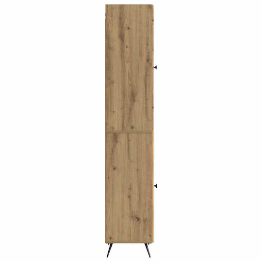 vidaXL Bathroom Column Cabinet Wall Hung M33xL34.5xH90cm Brown