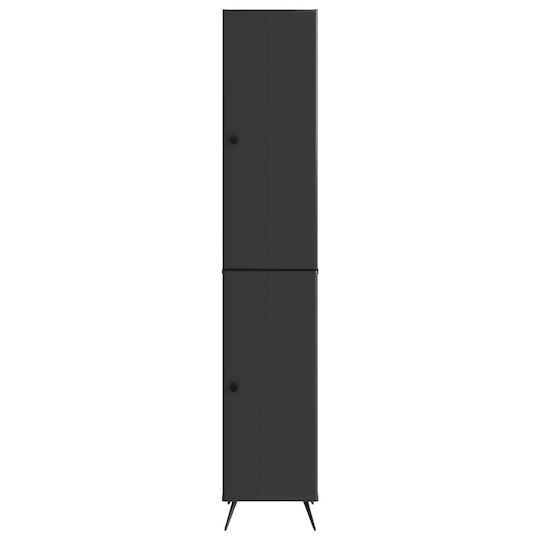 vidaXL Badezimmer-Säulenschrank Wandhängeschrank M33xB34.5xH90cm Schwarze