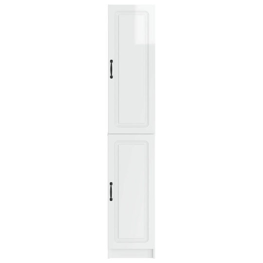 vidaXL Badezimmer-Säulenschrank Wandhängeschrank M33xB34.5xH87cm Weiß