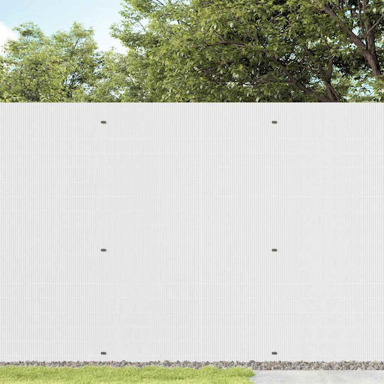 vidaXL Kunststoff Zaunpaneel in Weißer Farbe 3x1.8m