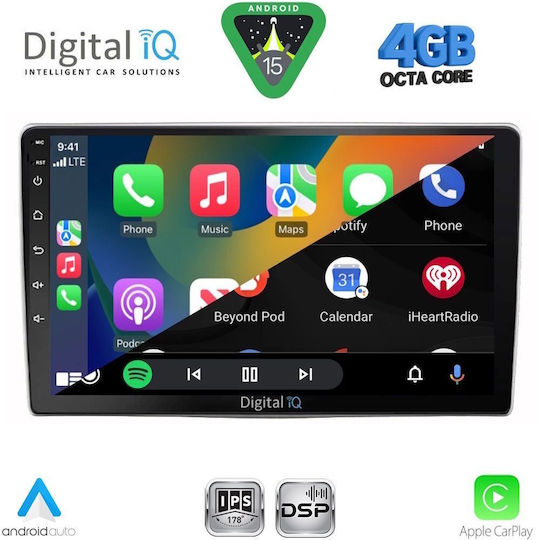 Digital IQ Ηχοσύστημα Αυτοκινήτου για Alfa Romeo Mito 2008-2018 (Bluetooth/USB/WiFi/GPS/Apple-Carplay/Android-Auto) με Οθόνη Αφής 9"