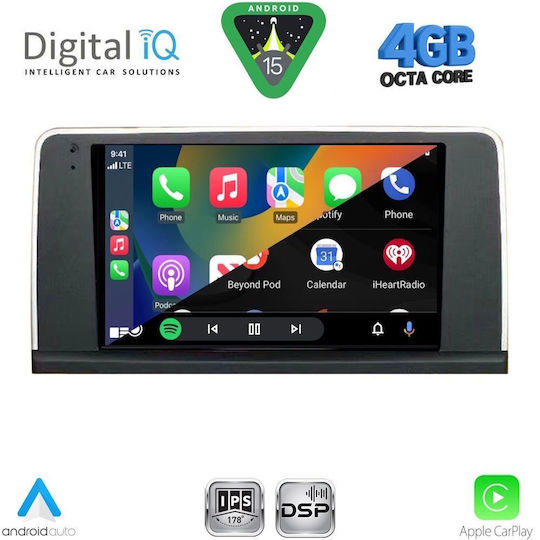 Digital IQ Ηχοσύστημα Αυτοκινήτου για BMW X5 (E70) / X6 (E71) 2009-2013 (Bluetooth/USB/WiFi/GPS/Apple-Carplay/Android-Auto) με Οθόνη Αφής 9"