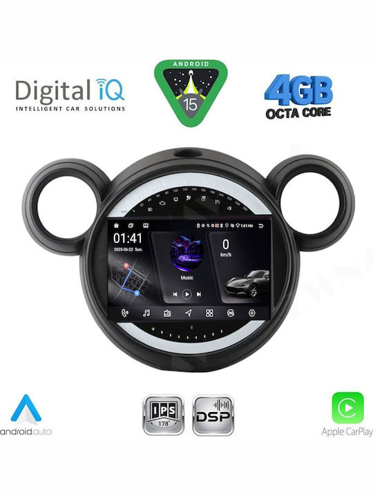 Digital IQ Auto-Audiosystem für Mini Cooper 2000-2006 Bluetooth USB Eingebautes Wi-Fi GPS Apple CarPlay Android Auto mit Touchscreen 9 Zoll DIGITAL IQ RSG 6063 CPA