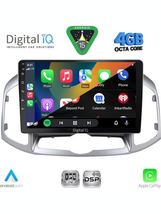 Digital IQ Car Audio System for Chevrolet Captiva 2012-2018 Bluetooth USB WiFi GPS Apple CarPlay Android Auto with 10" Touch Screen