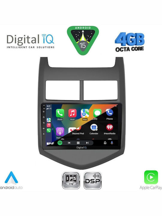 Digital IQ Car Audio System for Chevrolet Aveo 2011-2014 Bluetooth USB WiFi GPS Apple CarPlay Android Auto with 9" Touch Screen