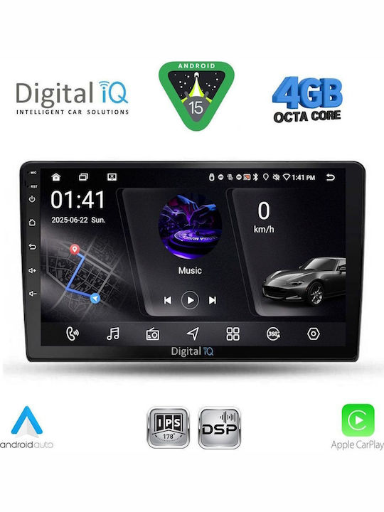 Digital IQ Car Audio System for Renault Logan Dacia Duster Logan Sandero 2006-2012 Bluetooth USB WiFi GPS Apple CarPlay Android Auto with 9" Touch Screen