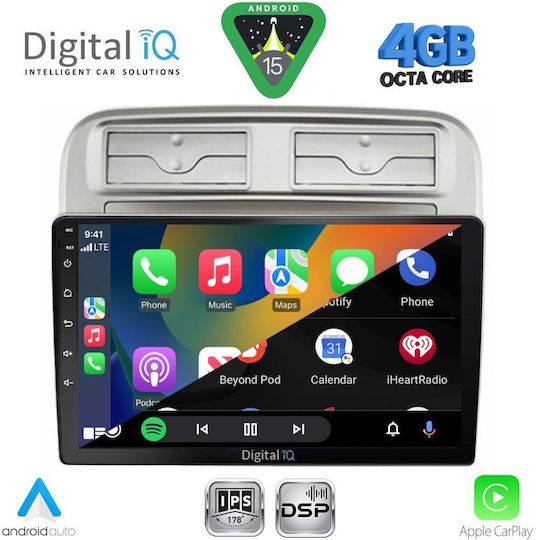 Digital IQ Car Audio System for Fiat Grande Punto 2005-2012 Bluetooth USB WiFi GPS Apple CarPlay Android Auto with 9" Touch Screen