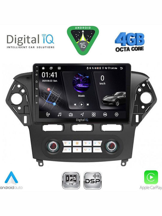 Digital IQ Ηχοσύστημα Αυτοκινήτου για Ford Kuga / C-Max 2013-2019 (Bluetooth/USB/WiFi/GPS/Apple-Carplay/Android-Auto) με Οθόνη Αφής 9"