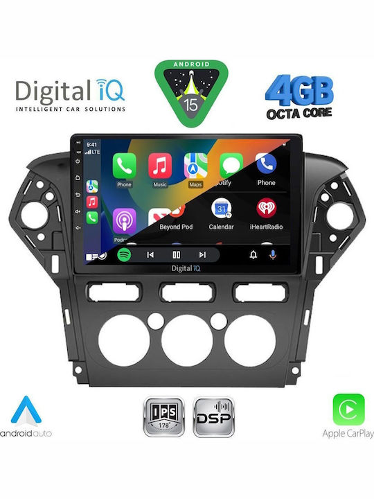 Digital IQ Car Audio System for Ford Mondeo 2011-2013 with A/C (Bluetooth/USB/WiFi/GPS/Apple CarPlay/Android Auto) with 10" Touch Screen