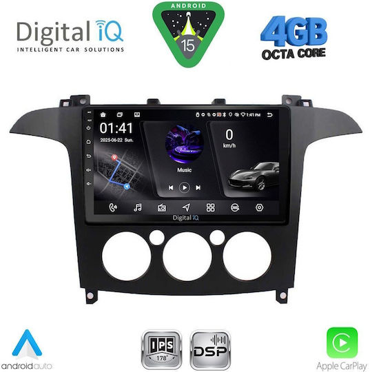 Digital IQ Ηχοσύστημα Αυτοκινήτου για Ford Transit Custom / Tourneo Custom 2013-2019 (Bluetooth/USB/WiFi/GPS/Apple-Carplay/Android-Auto) με Οθόνη Αφής 9"
