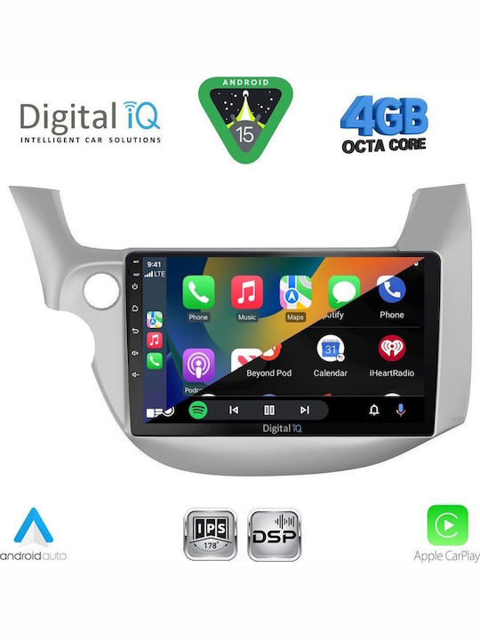 Digital IQ Ηχοσύστημα Αυτοκινήτου για Honda Jazz 2008-2012 (Bluetooth/USB/WiFi/GPS/Apple-Carplay/Android-Auto) με Οθόνη Αφής 10"