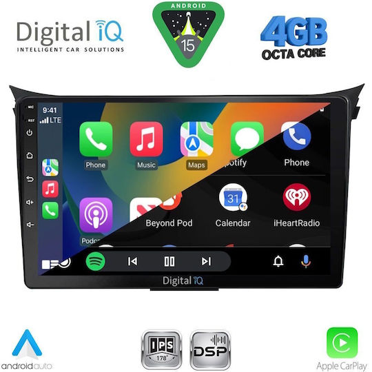 Digital IQ Ηχοσύστημα Αυτοκινήτου για Hyundai i30 2012-2017 (Bluetooth/USB/WiFi/GPS/Apple-Carplay/Android-Auto) με Οθόνη Αφής 9"