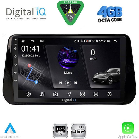 Digital IQ Ηχοσύστημα Αυτοκινήτου για Hyundai Kona 2017-2023 (Bluetooth/USB/WiFi/GPS/Apple-Carplay/Android-Auto) με Οθόνη Αφής 10"