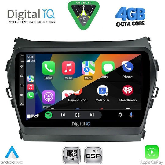 Digital IQ Ηχοσύστημα Αυτοκινήτου για Hyundai iX45 / Santa Fe 2013-2017 (Bluetooth/USB/WiFi/GPS/Apple-Carplay/Android-Auto) με Οθόνη Αφής 9"