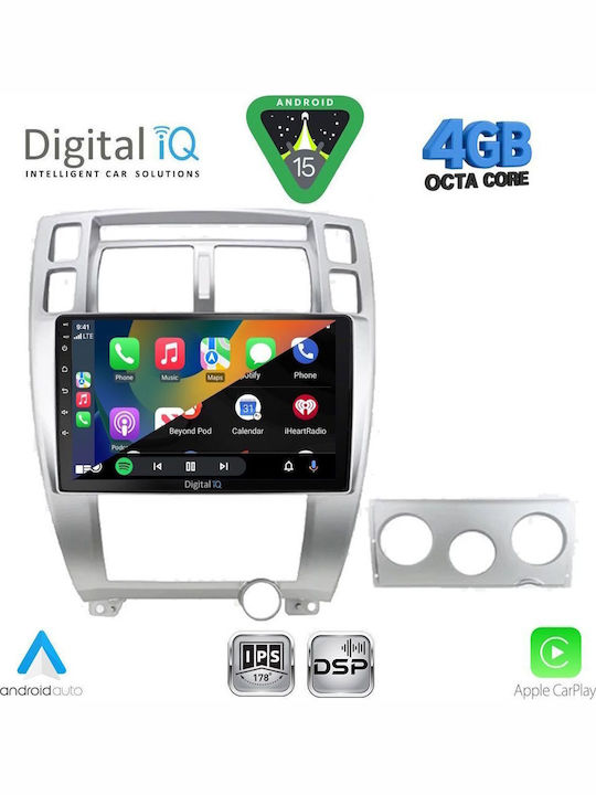 Digital IQ Car Audio System for Hyundai Tucson 2004-2010 (Bluetooth/USB/WiFi/GPS/Apple CarPlay/Android Auto) with 10" Touch Screen