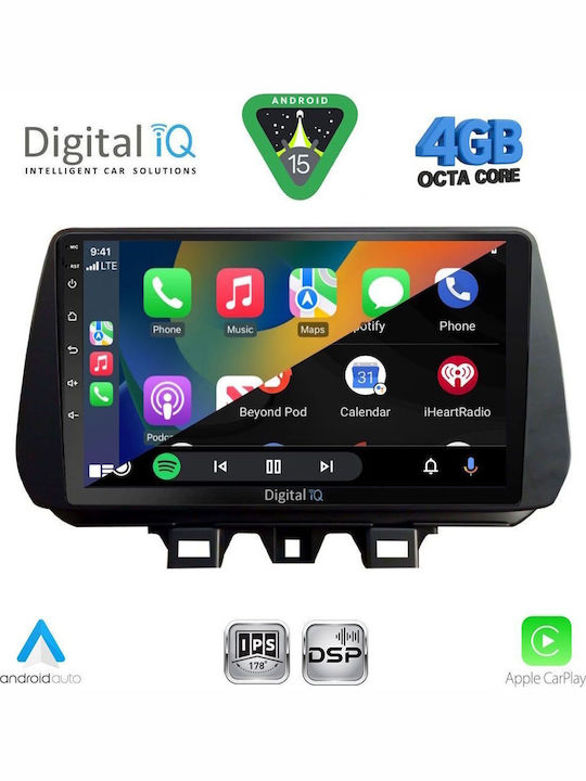 Digital IQ Car Audio System for Hyundai Tucson 2019-2023 (Bluetooth/USB/WiFi/GPS/Apple CarPlay/Android Auto) with 9" Touch Screen
