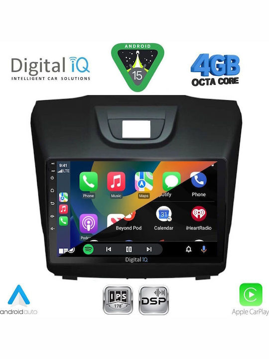 Digital IQ Car Audio System Isuzu D-Max 2002-2008 Bluetooth USB WiFi GPS Apple CarPlay Android Auto with 9" Touch Screen