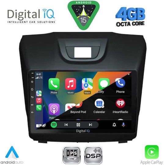 Digital IQ Ηχοσύστημα Αυτοκινήτου Isuzu D-Max 2002-2008 (Bluetooth/USB/WiFi/GPS/Apple-Carplay/Android-Auto) με Οθόνη Αφής 9"