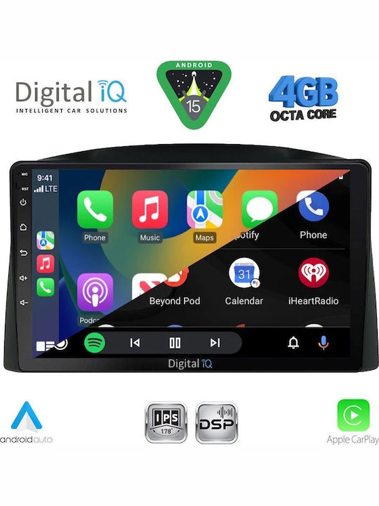 Digital IQ Car Audio System for Jeep Grand Cherokee 2005-2007 Bluetooth USB WiFi GPS Apple CarPlay Android Auto with 10" Touch Screen