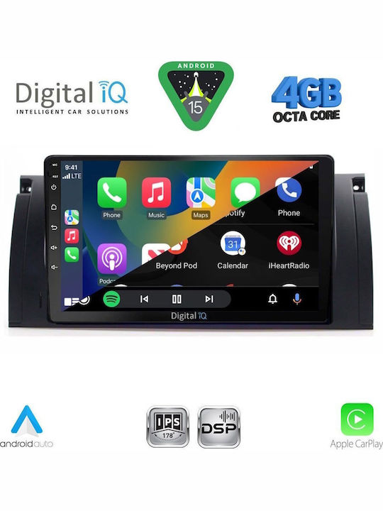 Digital IQ Car Audio System for BMW Series 5 (E39) / X5 (E53) 1997-2005 with Touch Screen 9"