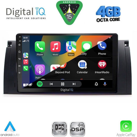 Digital IQ Car Audio System for BMW Series 5 (E39) / X5 (E53) 1997-2005 with Touch Screen 9"