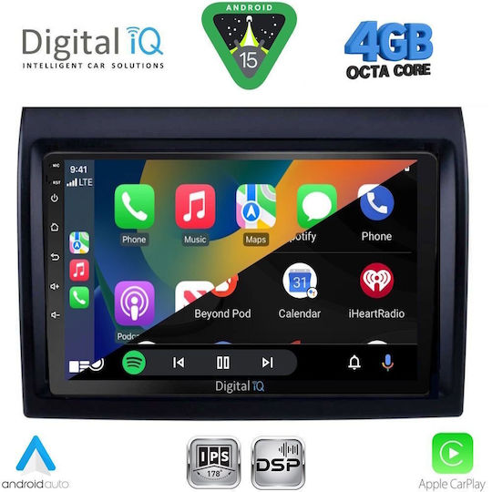 Digital IQ Car Audio System for Fiat Ducato 2006-2011 Bluetooth USB WiFi GPS Apple CarPlay Android Auto with 9" Touch Screen