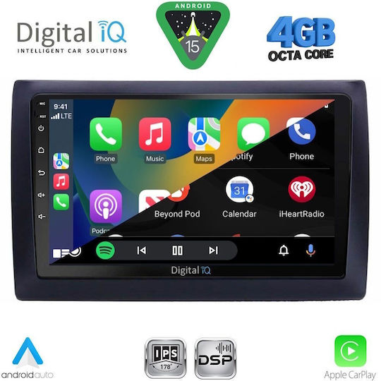 Digital IQ Car Audio System for Fiat Ducato 2006-2011 Bluetooth USB WiFi GPS Apple CarPlay Android Auto with 9" Touch Screen