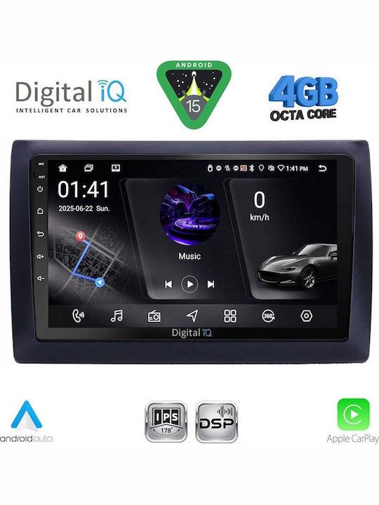 Digital IQ Car Audio System for Fiat Ducato 2006-2011 Bluetooth USB WiFi GPS Apple CarPlay Android Auto with 9" Touch Screen