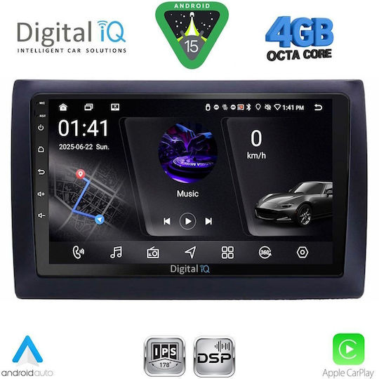 Digital IQ Car Audio System for Fiat Ducato 2006-2011 Bluetooth USB WiFi GPS Apple CarPlay Android Auto with 9" Touch Screen