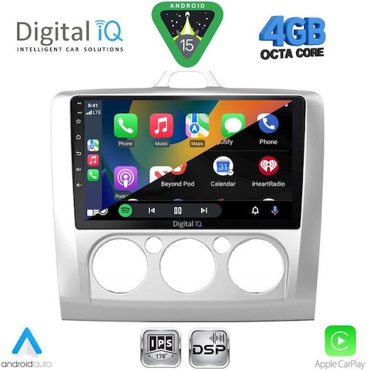 Digital IQ Car Audio System for Ford Focus 2005-2012 with A/C Bluetooth USB WiFi GPS Apple CarPlay Android Auto with 9" Touch Screen