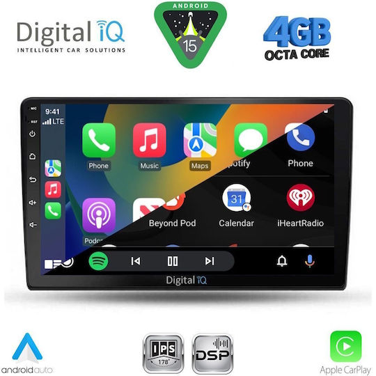 Digital IQ Ηχοσύστημα Αυτοκινήτου για Dacia Duster 2012-2019 (Bluetooth/USB/WiFi/GPS/Apple-Carplay/Android-Auto) με Οθόνη Αφής 9"