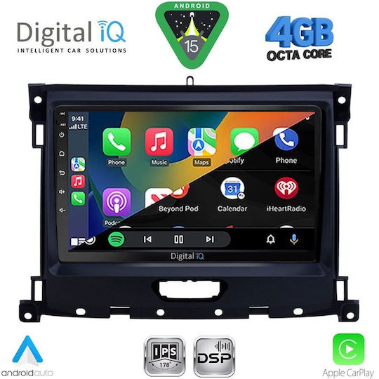 Digital IQ Ηχοσύστημα Αυτοκινήτου για Ford Ranger 2018-2023 (Bluetooth/USB/WiFi/GPS/Apple-Carplay/Android-Auto) με Οθόνη Αφής 9"