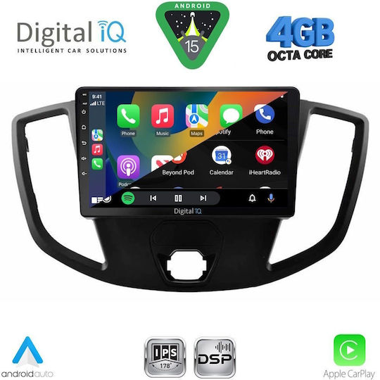 Digital IQ Ηχοσύστημα Αυτοκινήτου για Ford Transit 2014-2020 (Bluetooth/USB/WiFi/GPS/Apple-Carplay/Android-Auto) με Οθόνη Αφής 9"
