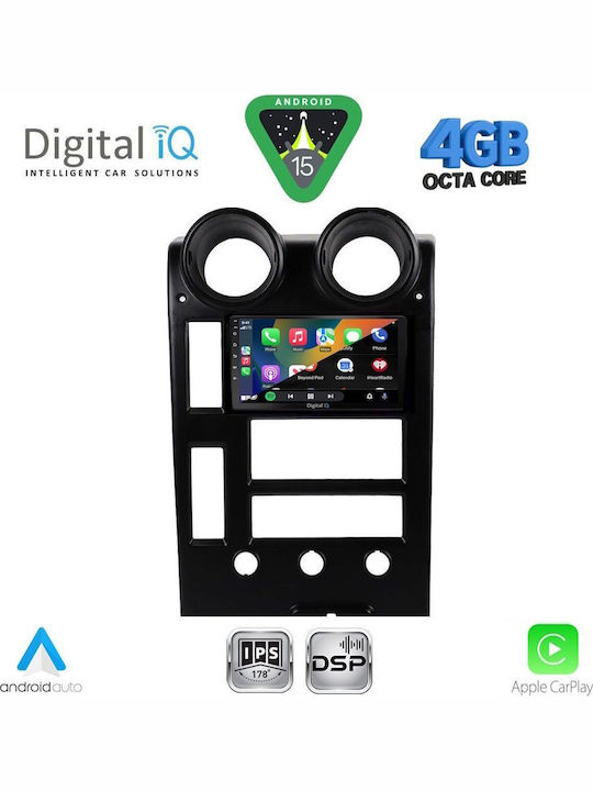 Digital IQ Car Audio System Hummer H2 2001-2007 Bluetooth USB WiFi GPS Apple CarPlay Android Auto with 9" Touch Screen