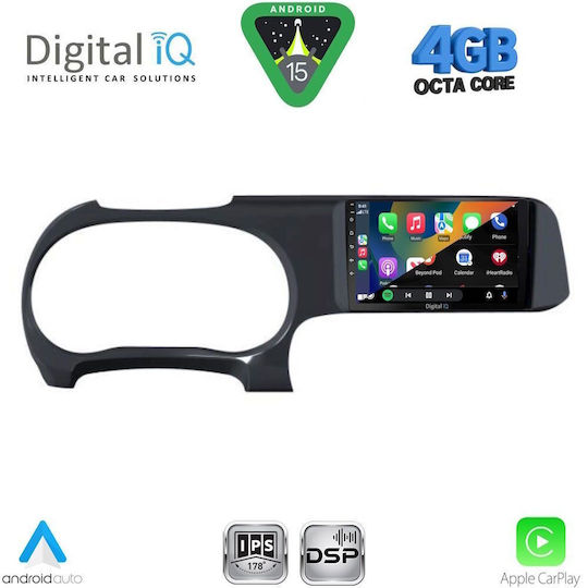 Digital IQ Car Audio System for Hyundai i10 2020 (Bluetooth/USB/WiFi/GPS/Apple CarPlay/Android Auto) with 9" Touch Screen