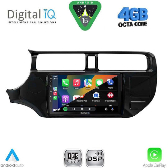 Digital IQ Car Audio System for Kia Rio 2012-2015 (Bluetooth/USB/WiFi/GPS/Apple CarPlay/Android Auto) with 9" Touch Screen