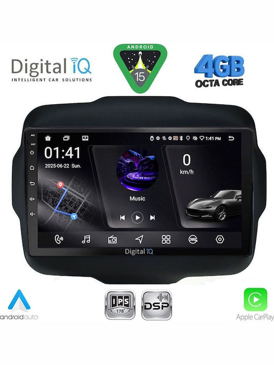 Digital IQ Car Audio System for Jeep Grand Cherokee 1999-2004 Bluetooth USB WiFi GPS Apple CarPlay Android Auto with 9" Touch Screen