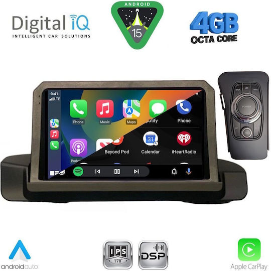 Digital IQ Car Audio System for BMW Series 1 2004-2013 with A/C Bluetooth USB WiFi GPS Apple CarPlay Android Auto with 9" Touch Screen