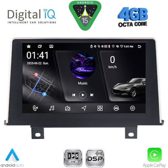 Digital IQ Car Audio System for BMW Series 1 2004-2013 with A/C Bluetooth USB WiFi GPS Apple CarPlay Android Auto with 9" Touch Screen