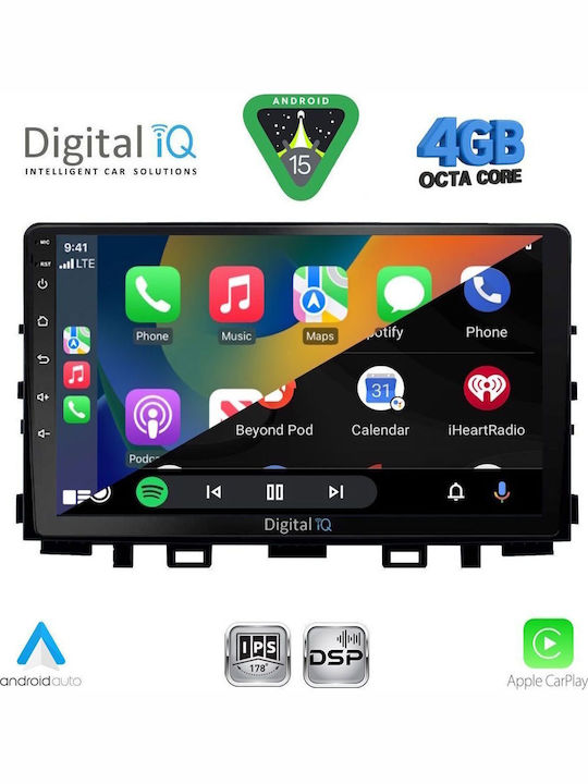 Digital IQ Car Audio System for Kia Picanto 2021 (Bluetooth/USB/WiFi/GPS/Apple CarPlay/Android Auto) with 9" Touch Screen