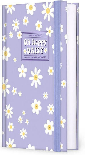 Legami Milano Daisy Tägliche Tagesordnung 2026/27 Flieder 12x18cm
