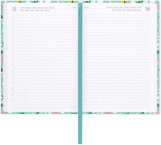 Legami Milano Daily Agenda 2026/27 Bee Green 12x18cm