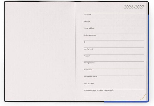 Legami Milano Ημερήσια Ατζέντα 2026/27 Eclectic Blue 9.5x13.5εκ.