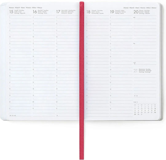 Legami Milano Εβδομαδιαία Ατζέντα 2026/27 Teddy Bear Cherry Pink 12x18εκ.
